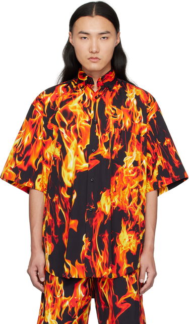 Košeľa VETEMENTS Vetements Fire Print Short Sleeve Shirt Rôznofarebný | UA66SH430X, 0