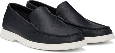 Tenisky a topánky BOSS BOSS Tumbled Leather Loafers Čierna | 50536173, 3