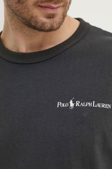 Tričko Polo by Ralph Lauren T-Shirt with Small Logo Print Čierna | 710950133, 4