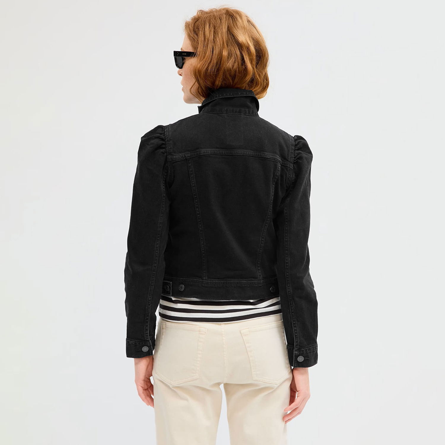 Bunda GAP Puff Sleeves Denim Jacket Black Wash Čierna | 635632-00, 1