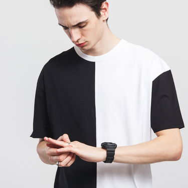 Tričko Urban Classics Oversize Harlequin Tee Čierna | TB2056 blackwhite, 2