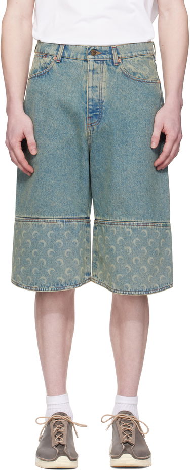 Šortky Marine Serre Marine Serre Moon Laser Denim Shorts Modrá | USH004A CDEN0003, 0