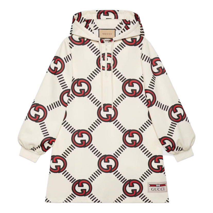Mikina Gucci Interlocking G Technical Jersey Dress Biela | 681269-XJD1H-9118