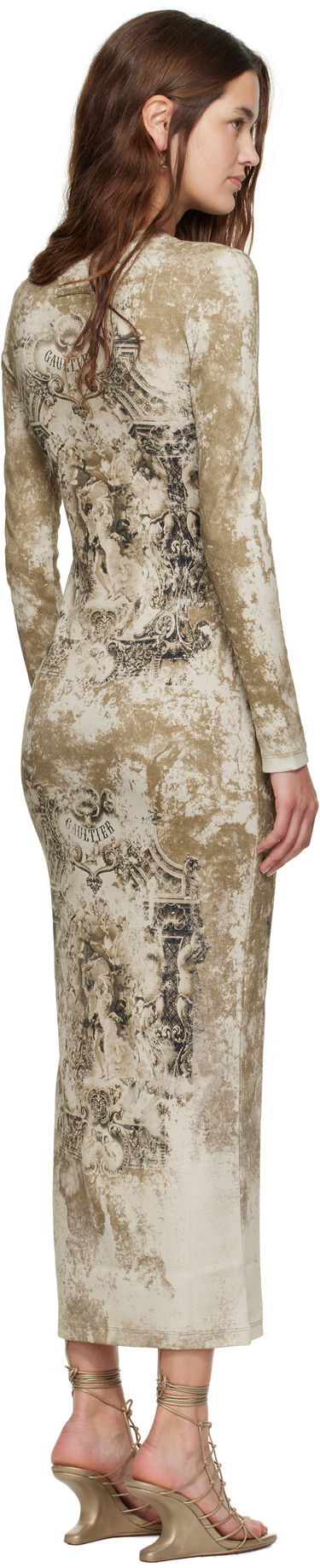 Šaty Jean Paul Gaultier Jean Paul Gaultier 'The Médaillon' Cotton Maxi Dress Béžová | 25/03-W-DR018-J013P-6965, 2