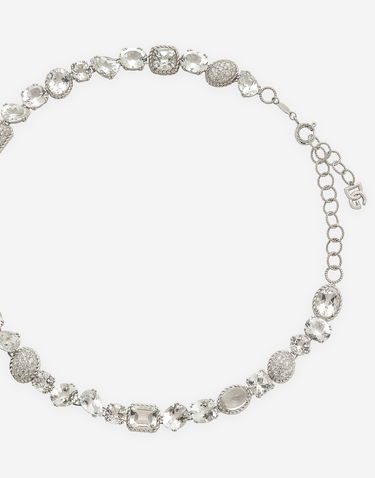 Náhrdelník Dolce & Gabbana Dolce & Gabbana Anna 18kt White Gold Necklace with Topazes Metalická | WNQA1GWTPCO80001, 2