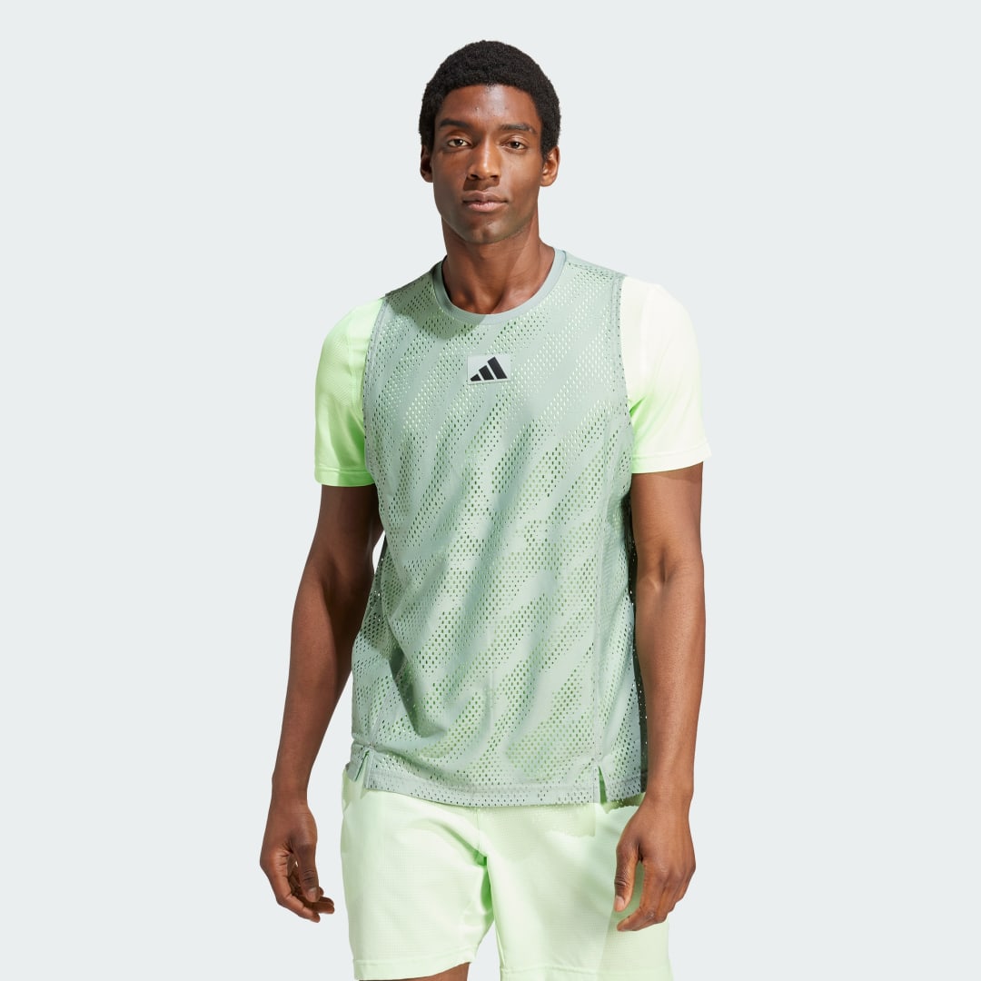 Tričko adidas Performance Tennis Pro Layering T-Shirt Zelené | IL7381, 1