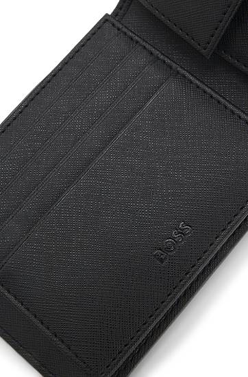 Peňaženka BOSS Monogram bi-fold wallet with foil-embossed logo Čierna | 50552855, 1