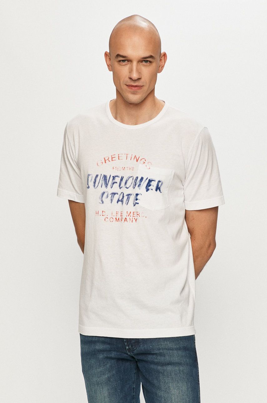 Tričko Lee Tee Biela | L63EFE12, 0