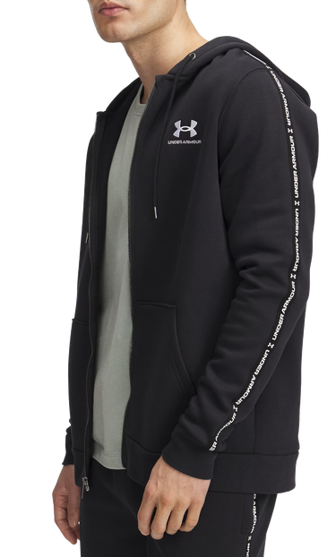 Mikina Under Armour UA Icon Fleece FZ Taping Hoodie Čierna | 1390298-001, 0