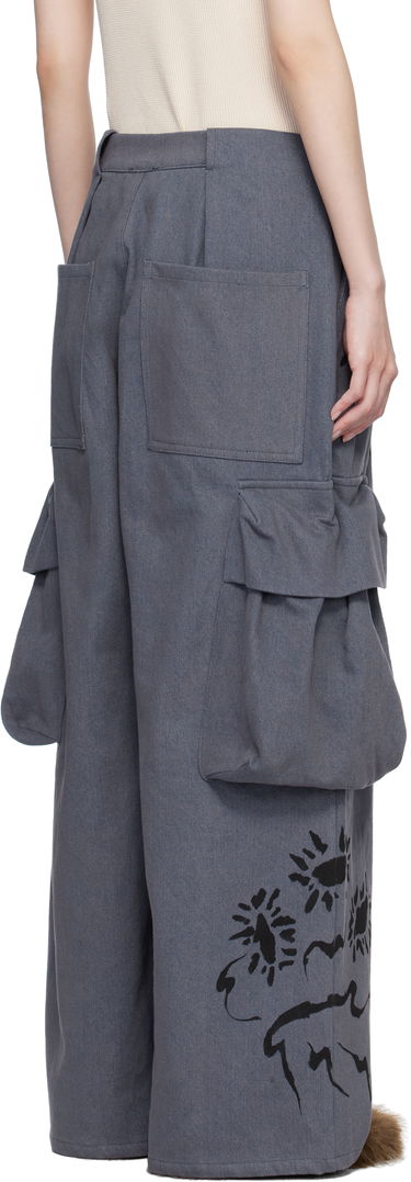 Cargo nohavice Collina Strada Collina Strada Pleated Denim Cargo Pants Šedá | XX6038, 2