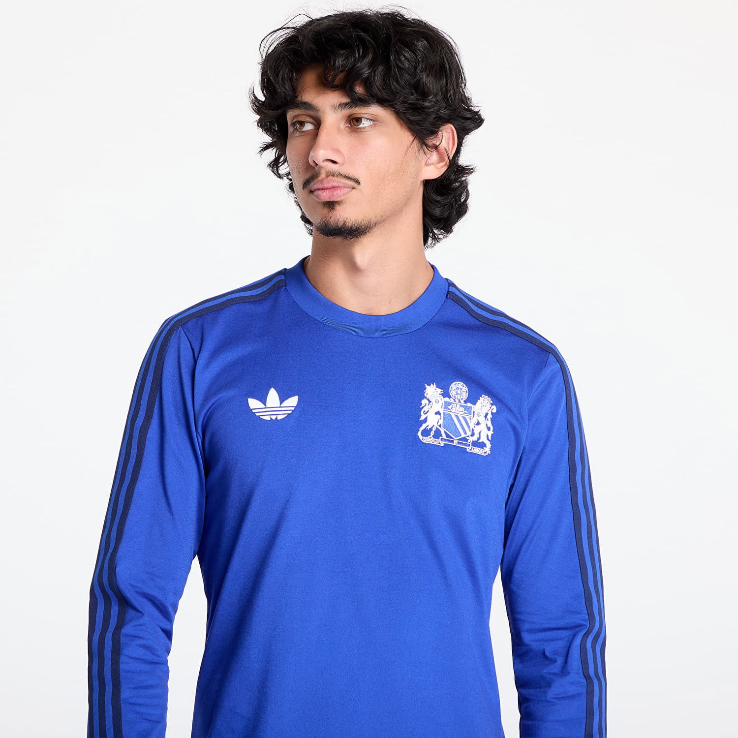 Tričko adidas Originals Manchester United George Best Long Sleeve Jersey Modrá | IV7536, 1