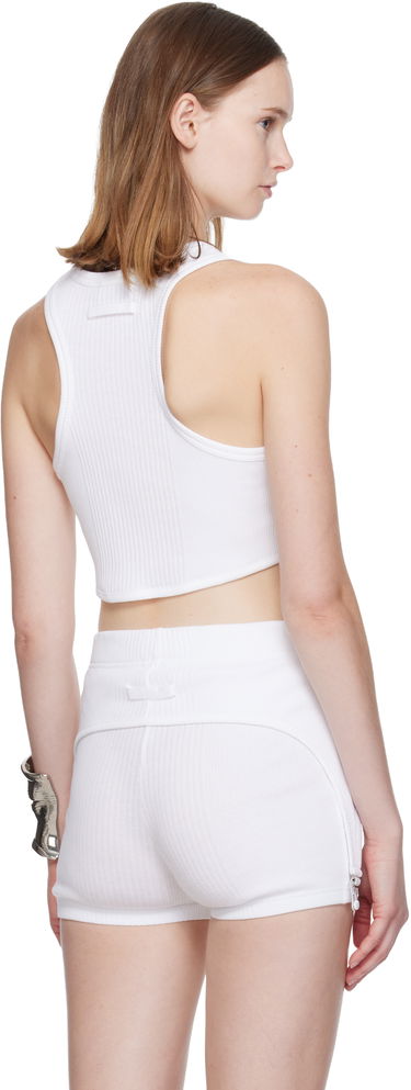 Tielko Jean Paul Gaultier 'The Garter Bra' Tank Top Biela | 25/04-W-BR013-J014-01, 2