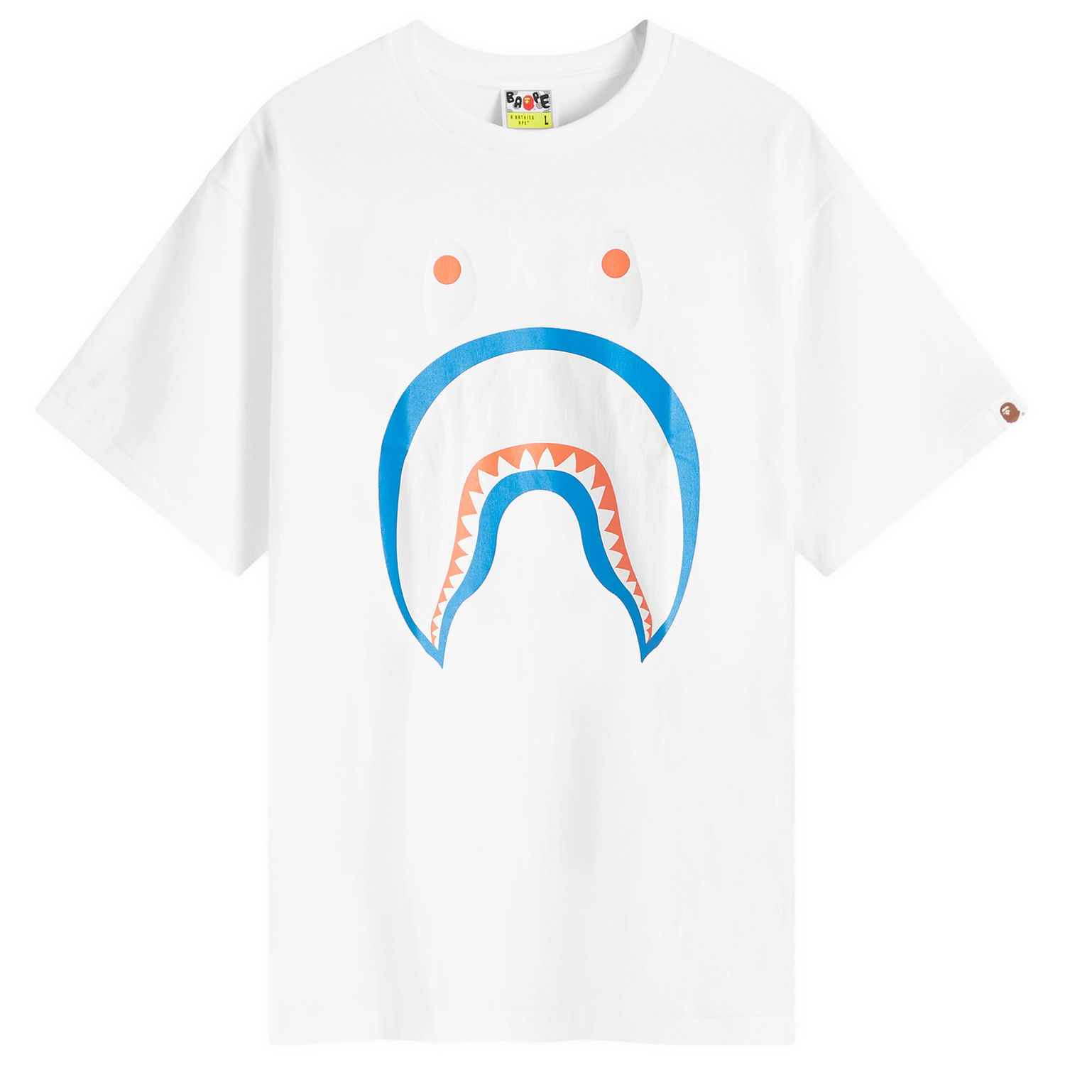 Tričko BAPE Colours Shark PONR T-Shirt Biela | 001TEK301016M-WHT, 0