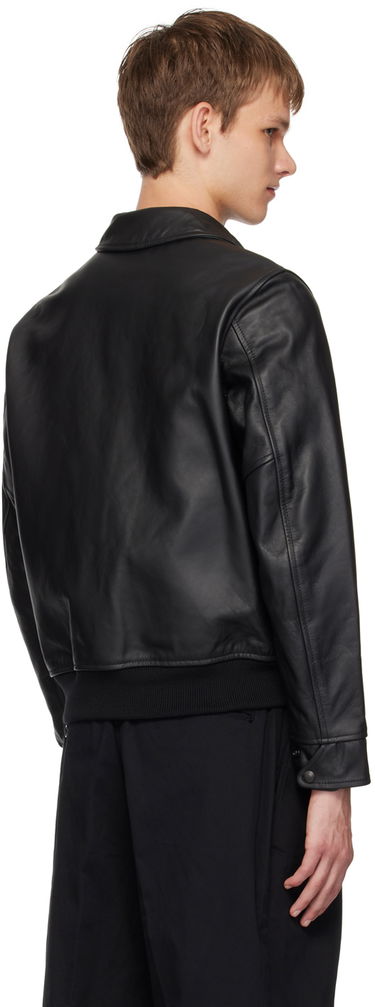 Bomber bunda BEAMS BEAMS PLUS Military Leather Bomber Jacket Čierna | 3818-0018-202, 2