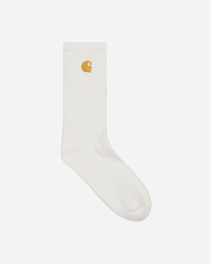 Ponožky Carhartt WIP Chase Socks White Čierna | I029421_00R_XX