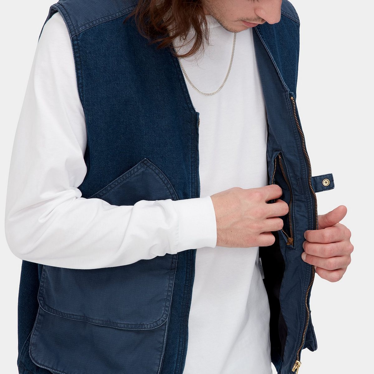 Alma Vest "Blue stone washed"