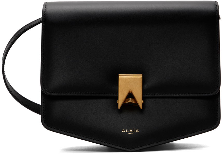 'Le Papa' Black Leather Shoulder Bag