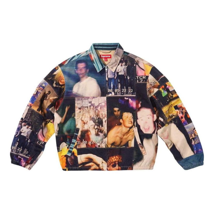 Bunda Supreme Mark Leckey Hardcore Patchwork Harrington Jacket Modrá | SUP-FW23-086