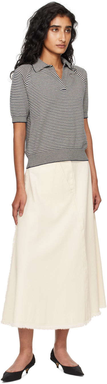 Sukňa Max Mara Alvaro Frayed-Edge Midi Skirt Béžová | 2525106051600, 3