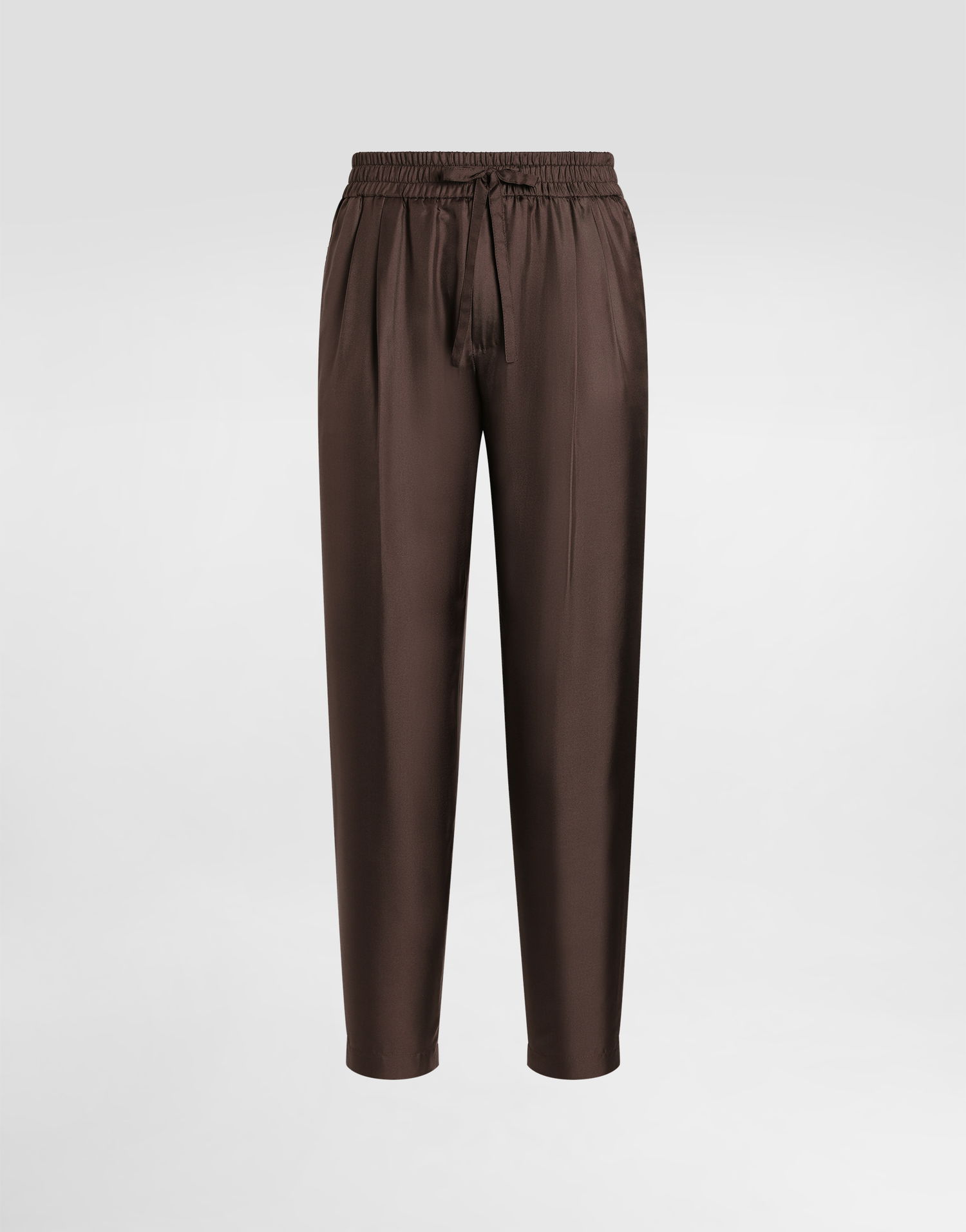 Nohavice Dolce & Gabbana Dolce & Gabbana Silk Twill Jogging Trousers Hnedá | GP12QTFU10SM1213, 0