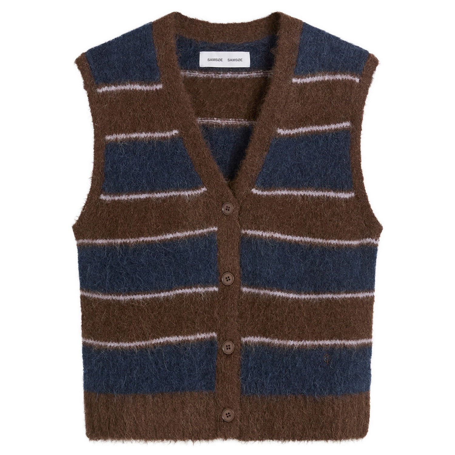 Vesta Samsoe Samsoe Sajeanne Hairy Knit Vest Top Rôznofarebný | F25400034-CLR002397, 1