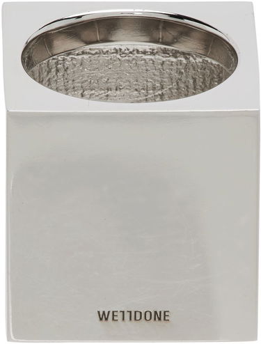 Prsteň We11done Square Logo Dice Ring Metalická | WD-AJ1-22-703-U-BW, 3