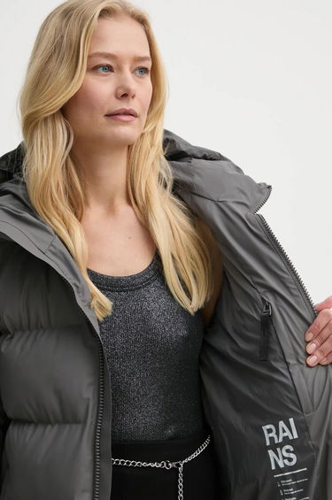 Prešívaná bunda Rains Long Puffer Down Jacket Šedá | 15130.13, 8