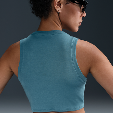 Tielko Nike Sportswear Chill Knit Ribbed Slim Cropped Tank Top Tyrkysová | FB8279-006, 1