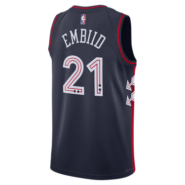 Dres Nike NBA PHILADELPHIA 76ERS DRI-FIT CITY EDITION SWINGMAN JERSEY JOEL EMBIID Navy | DX8515-420, 2