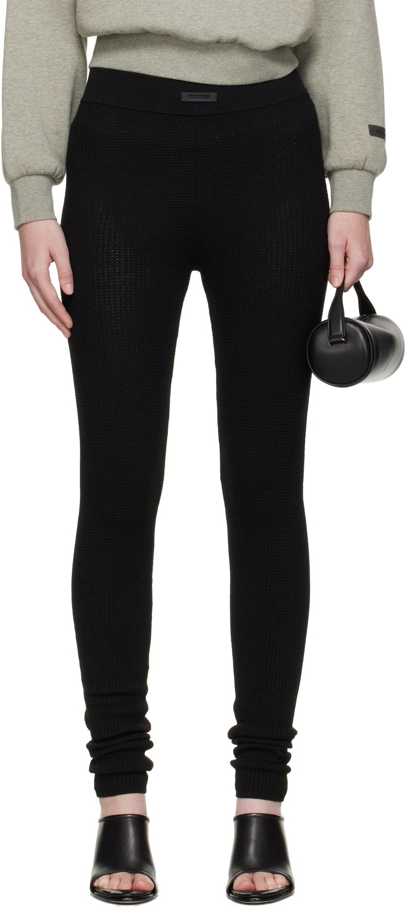 Legíny Fear of God ESSENTIALS Waffle Leggings Čierna | 192SP257270FW