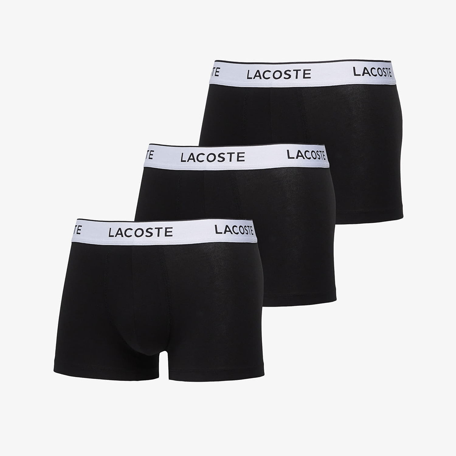 Boxerky Lacoste LACOSTE Cotton Stretch Trunk (3-Pack) Čierna | 5H2392 031, 0