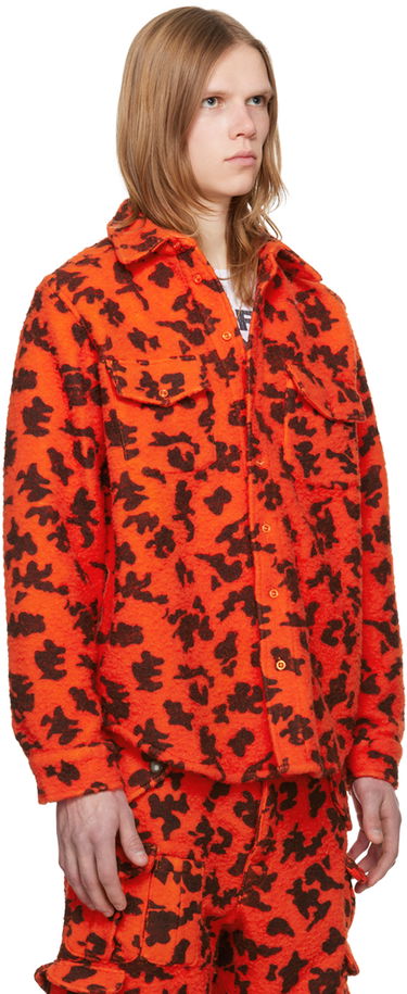 Košeľa ERL ERL Printed Fleece Shirt Oranžová | ERL07B023, 1