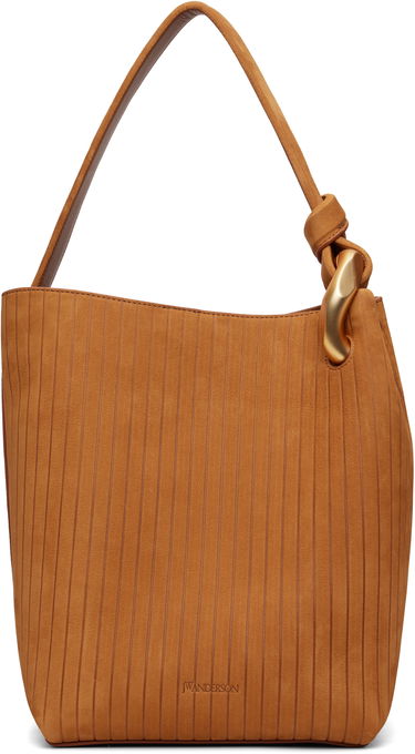 Tote bag JW Anderson 'The JWA Corner Bucket' Tote with Vertical Texture and Sculptural Hardware Hnedá | HB0737-LA0375, 0