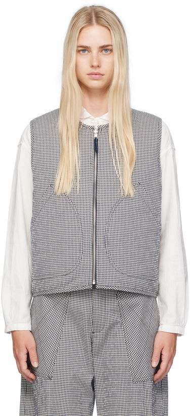 Vesta YMC YMC Jackie Reversible Gilet Vest Modrá | Q5WMB, 0