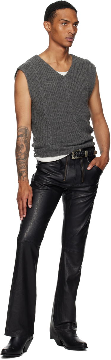 Opasok Enfants Riches Déprimés Enfants Riches Déprimés Port Of Souls Braided Leather Belt Čierna | 100-434, 1