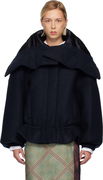 Dries Van Noten Bonded Short Cape Collar Parka