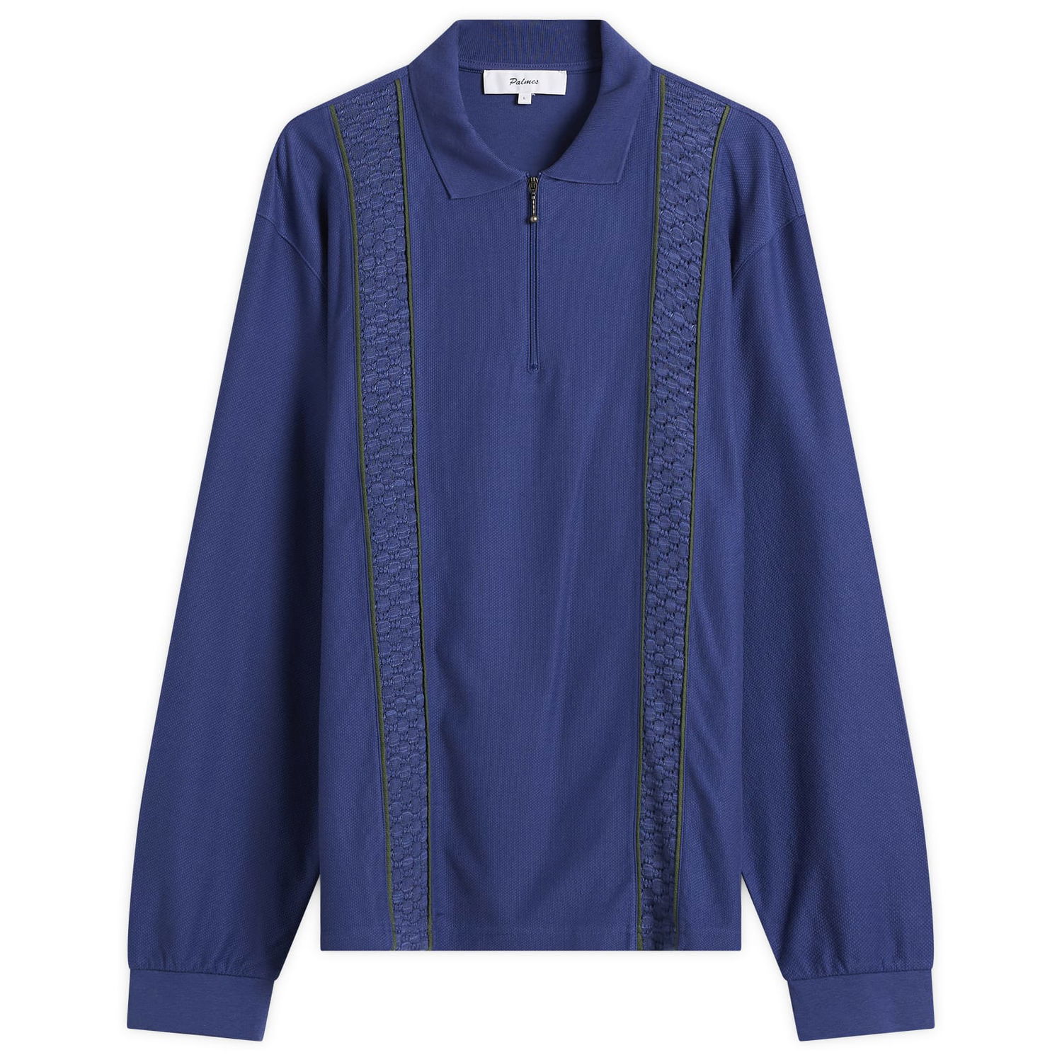 Polo tričko Palmes Lace Long Sleeve Zip Polo Navy | P15-0033-677, 0