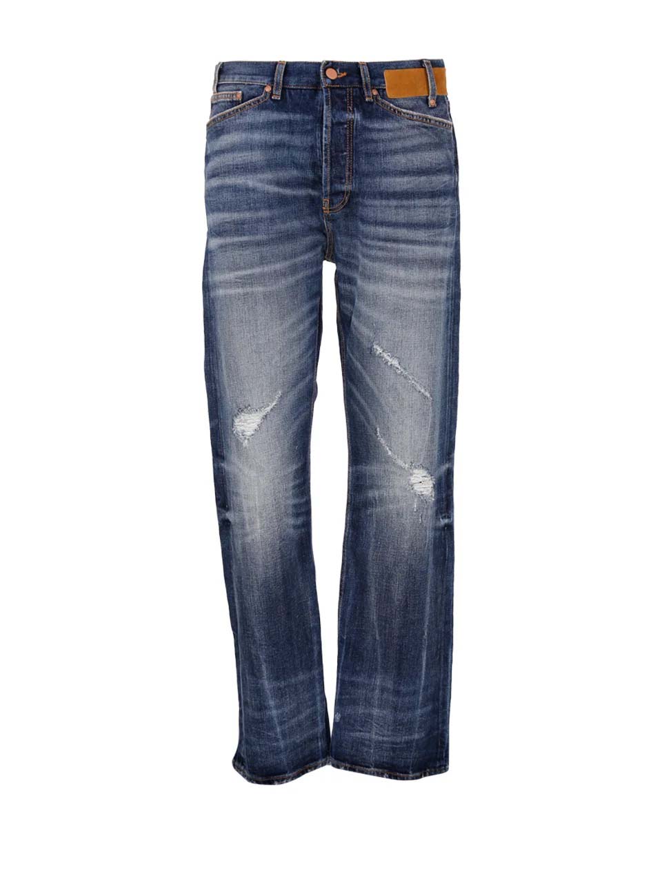 Džínsy Palm Angels Straight Fit Jeans Modrá | PMYA030S22DEN0014560, 0