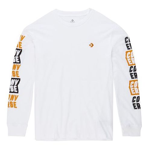 Tričko Converse Applique Logo Long-Sleeve T-Shirt Biela | 10019933-A01