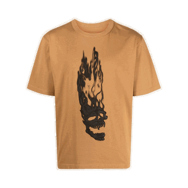 Tričko HERON PRESTON Flaming Skulls Tee Hnedá | HMAA032F22JER0016410, 0