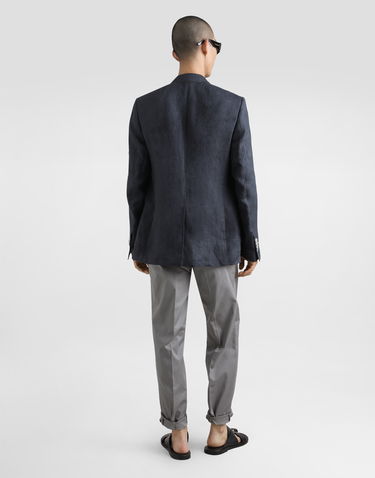 Nohavice Dolce & Gabbana Dolce & Gabbana Gabardine Cotton Trousers Šedá | GP0K7ZFUFNVN0493, 2