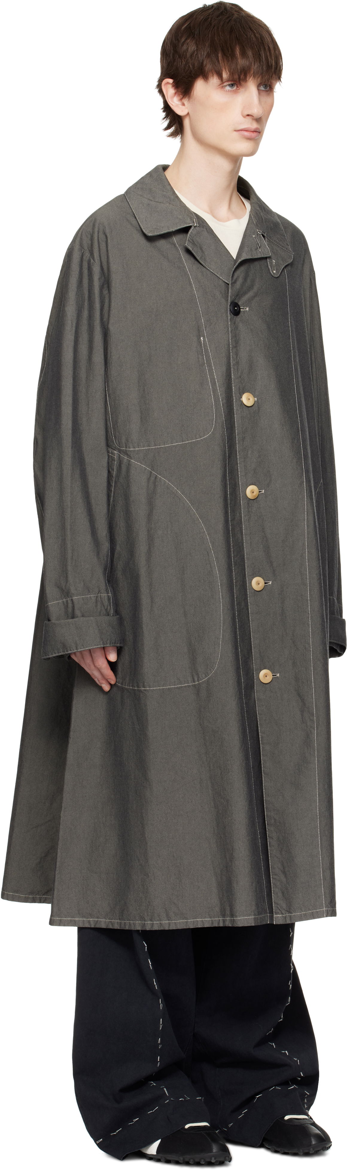 Pláštenka Maison Margiela Maison Margiela Canvas Coat Šedá | S50AA0156 M35299, 1