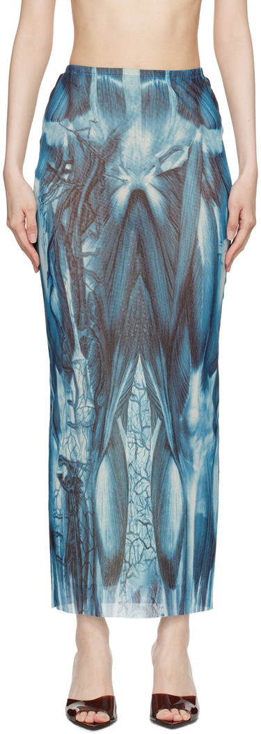 Sukňa Jean Paul Gaultier Gaultier 'The Écorché' Maxi Skirt Modrá | 24/30-F-JU124-T554-505601, 0