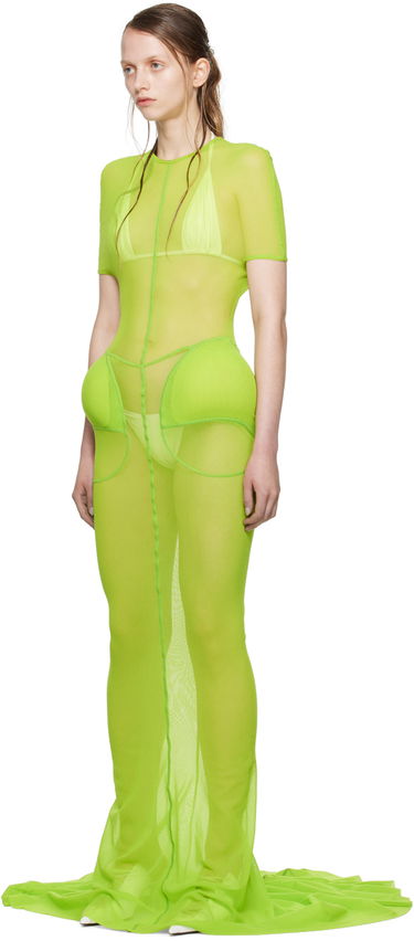 Šaty Jean Paul Gaultier Gaultier Shayne Oliver Edition Maxi Dress Zelené | 24/27-F-RO249-T001-44, 3