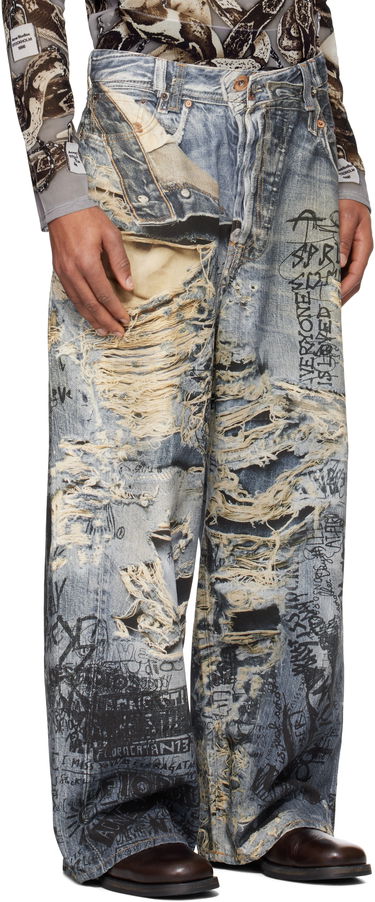 Džínsy Acne Studios Acne Studios Super Baggy Fit 2023 Jeans Modrá | BK0679-, 1