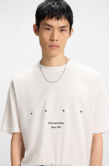 Tričko BOSS HUGO T-Shirt with West Coast Stories Print Biela | 50538958, 1