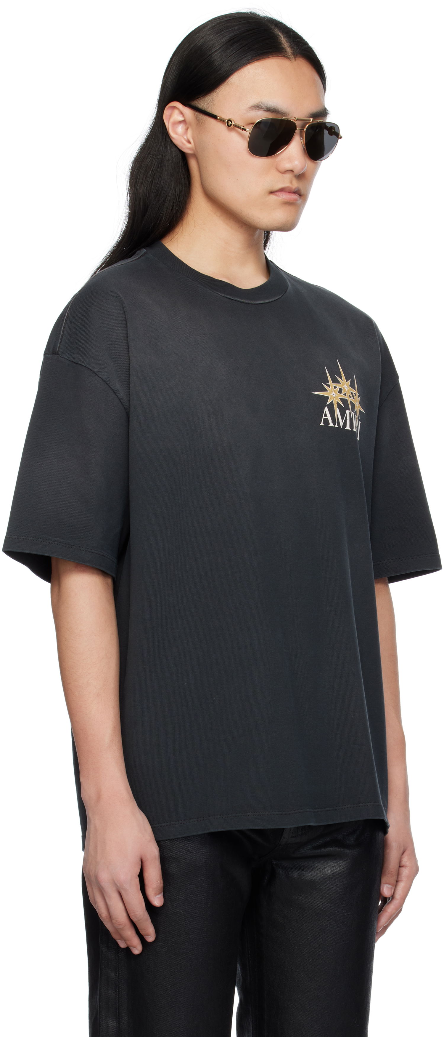 Tričko AMIRI Amiri Starburst Oversized T-Shirt Čierna | AMJYTE1179, 1
