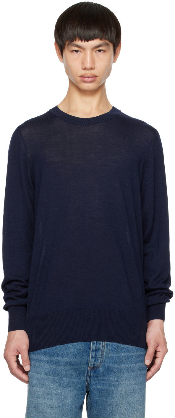 Sveter AMI Sweater Navy | HKS016.KN0014, 0