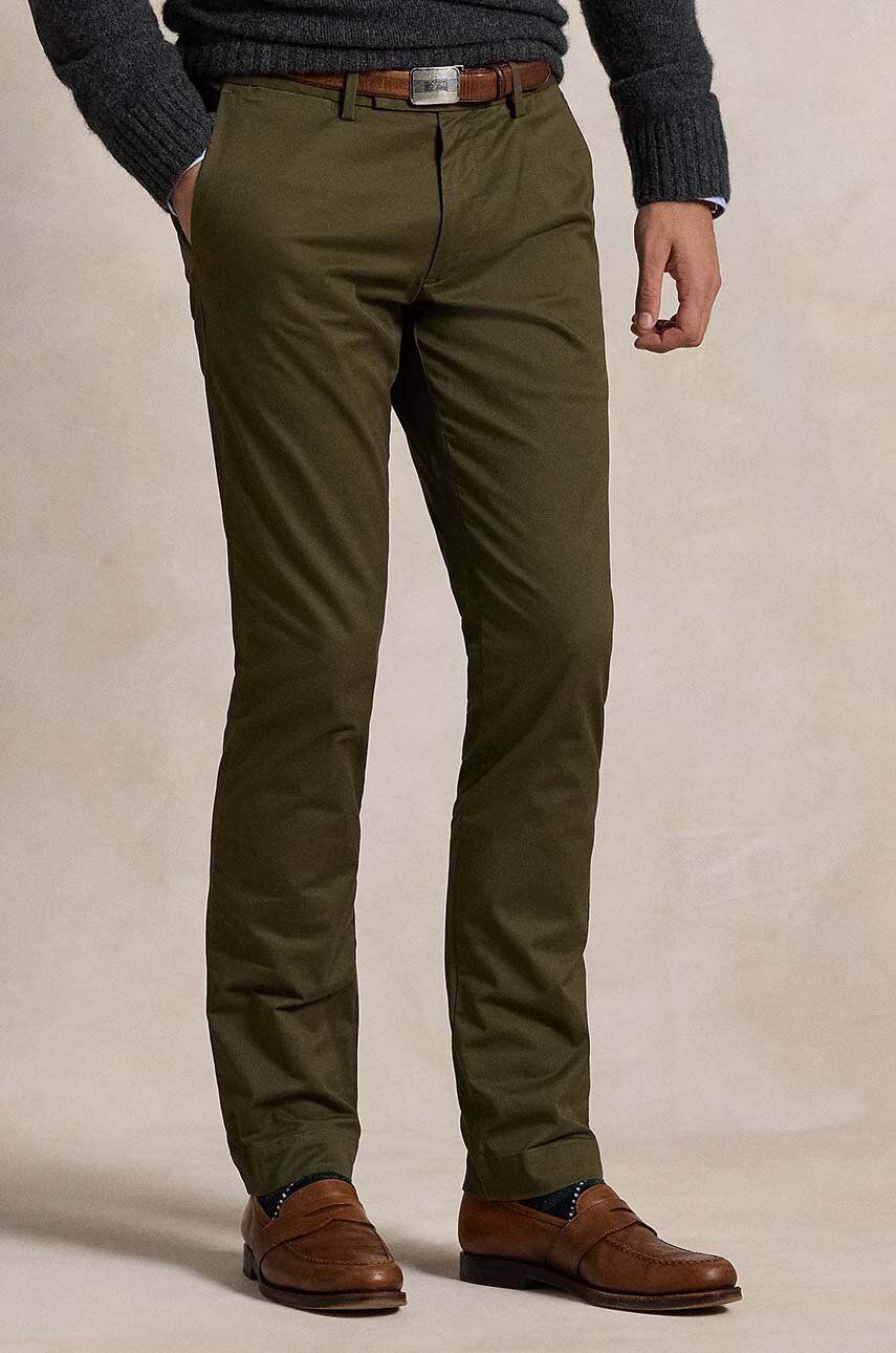 Nohavice Polo by Ralph Lauren Slim Fit Chinos Pants Zelené | 710856719, 1