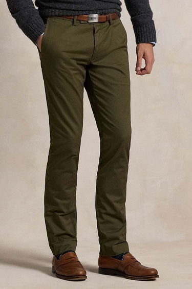 Nohavice Polo by Ralph Lauren Slim Fit Chinos Pants Zelené | 710856719, 1